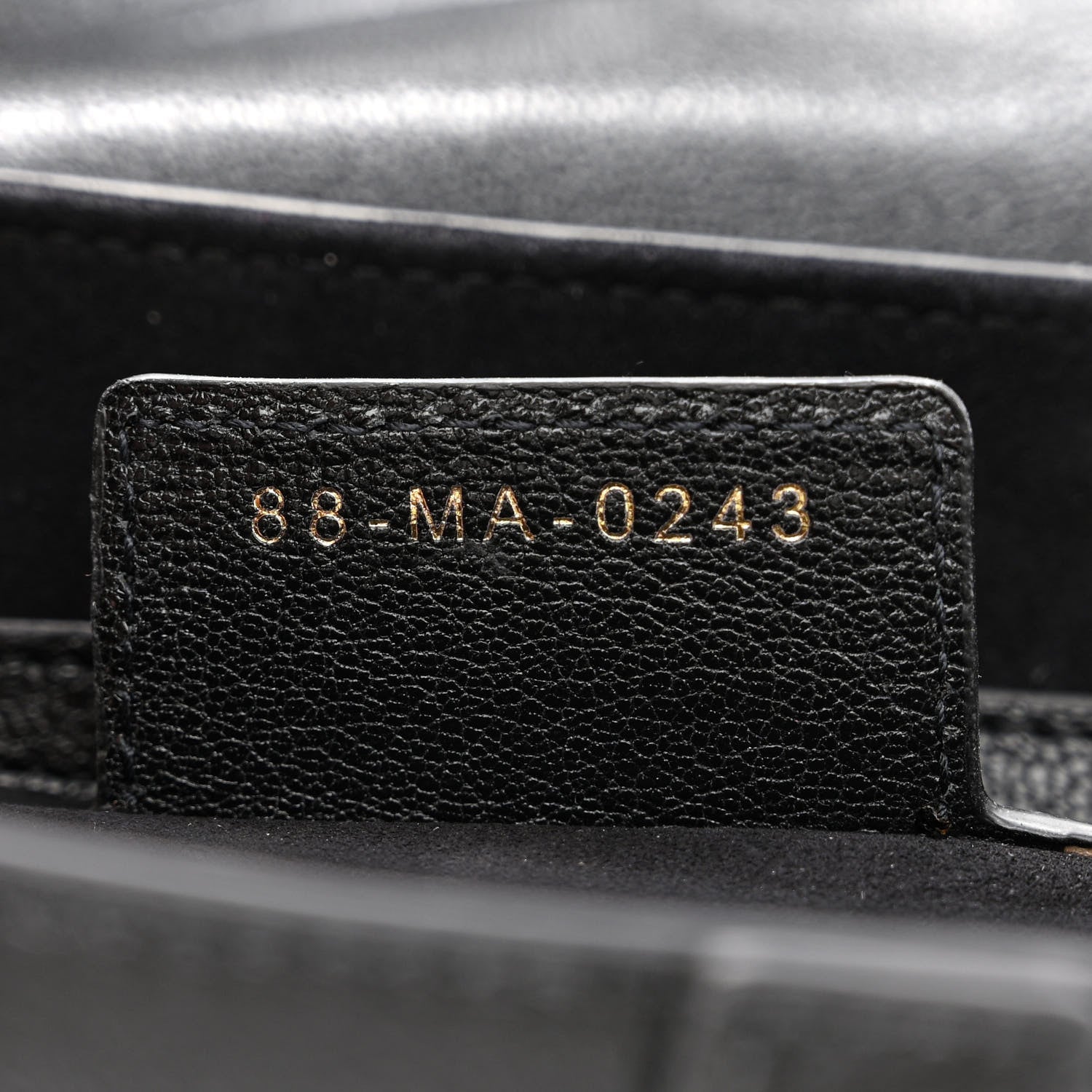 Christian Dior Shiny Goatskin Saddle Bag With Strap Black 7 of 10