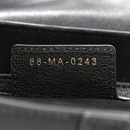 Christian Dior Shiny Goatskin Saddle Bag With Strap Black 7 of 10