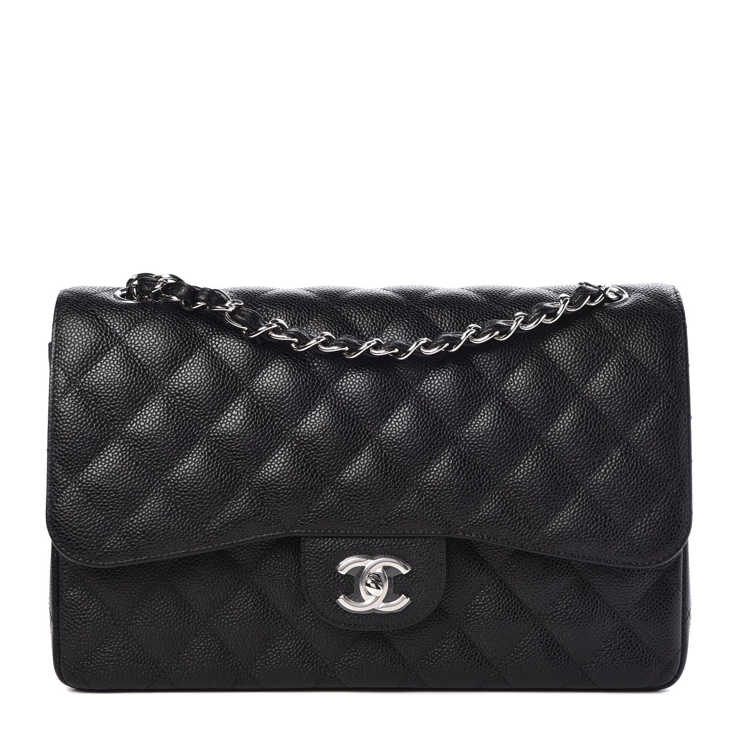 Chanel Caviar Quilted Jumbo Double Flap Black 1 of 8