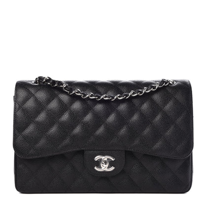 Chanel Caviar Quilted Jumbo Double Flap Black 1 of 8