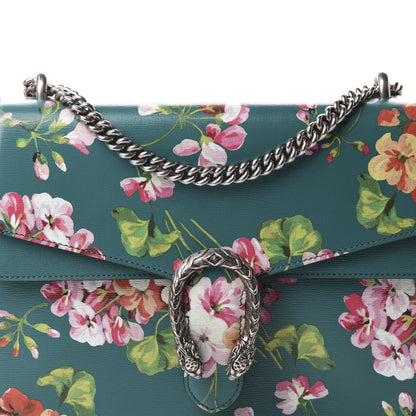 Gucci Calfskin Blooms Print Medium Dionysus Shoulder Bag Bright Emerald Multicolor 10 of 10