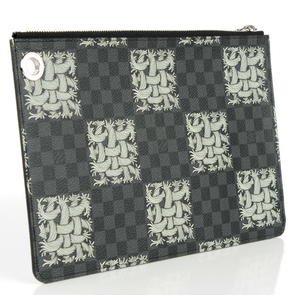 Louis Vuitton Damier Graphite Rope Pochette Jour PM White 3 of 7