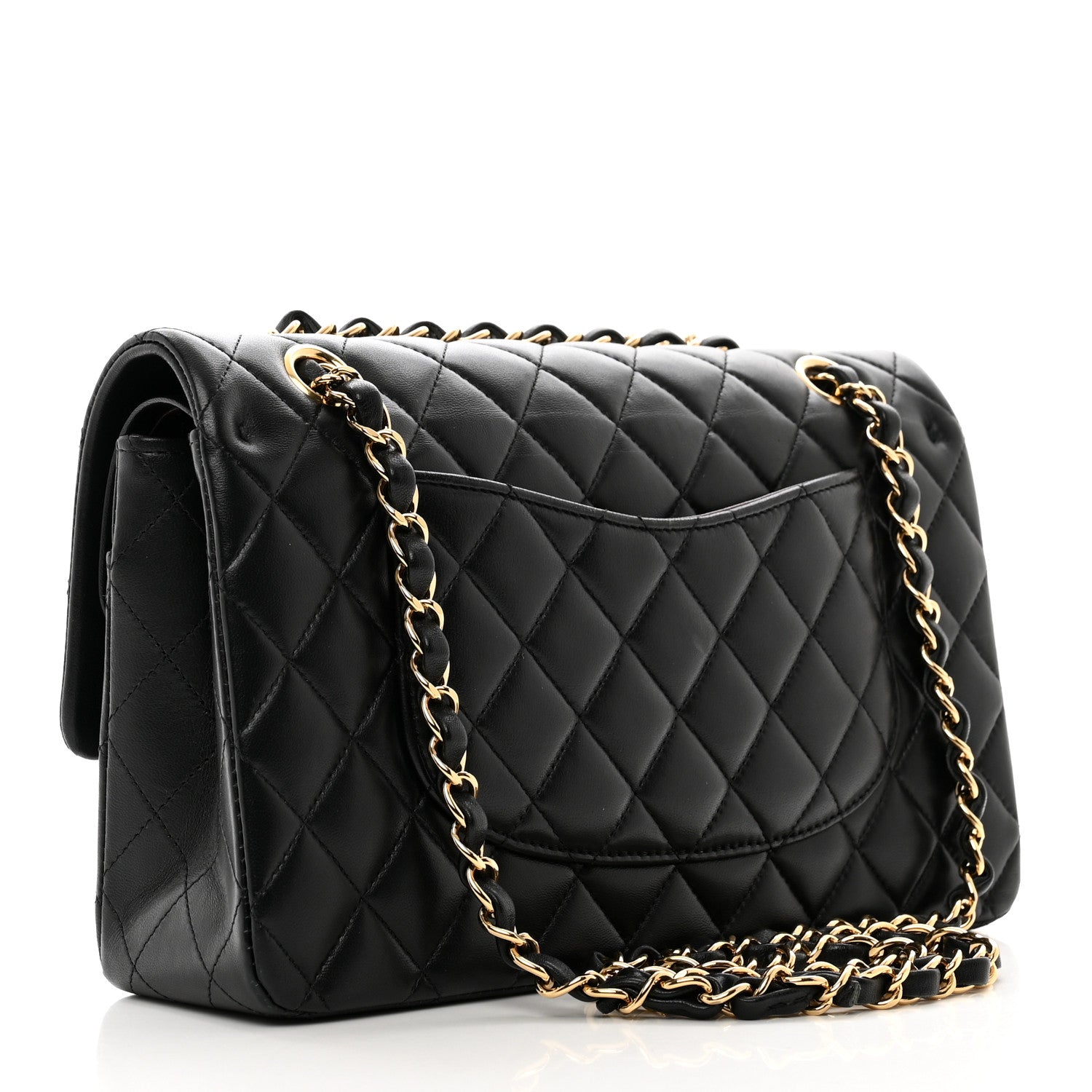 Chanel Lambskin Quilted Medium Double Flap Black 3 of 12