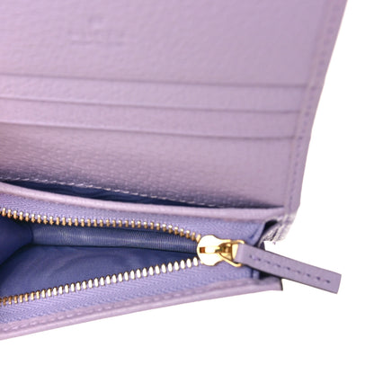Gucci Monogram Jumbo GG Textured Dollar Calfskin Ophidia Card Case Beige Lapis 5 of 9