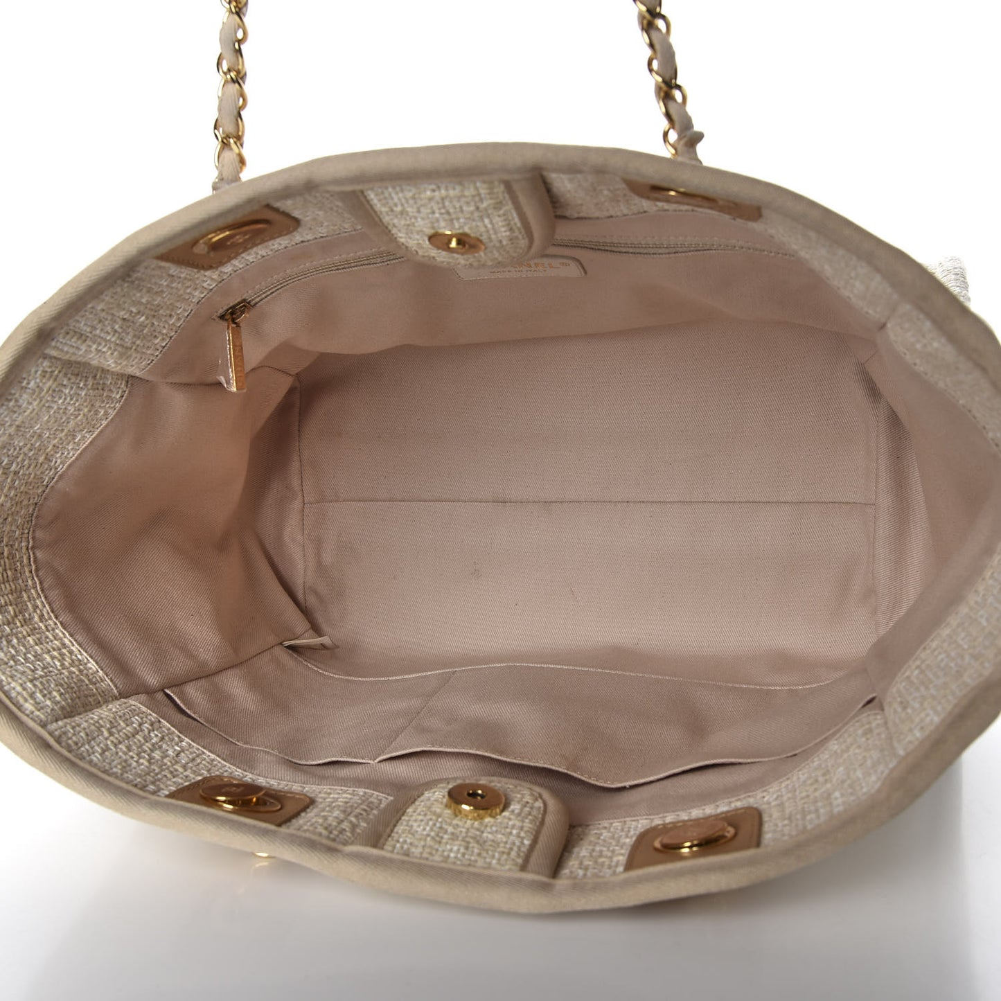 Lurex Boucle Small Deauville Tote White