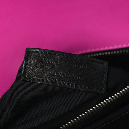 Saint Laurent Smooth Calfskin Monogram Cassandra Clasp Bag Electric Fuchsia 7 of 12
