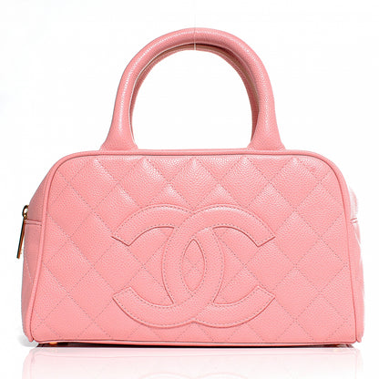 Chanel Caviar Quilted Small Bowler Pink 1 of 9