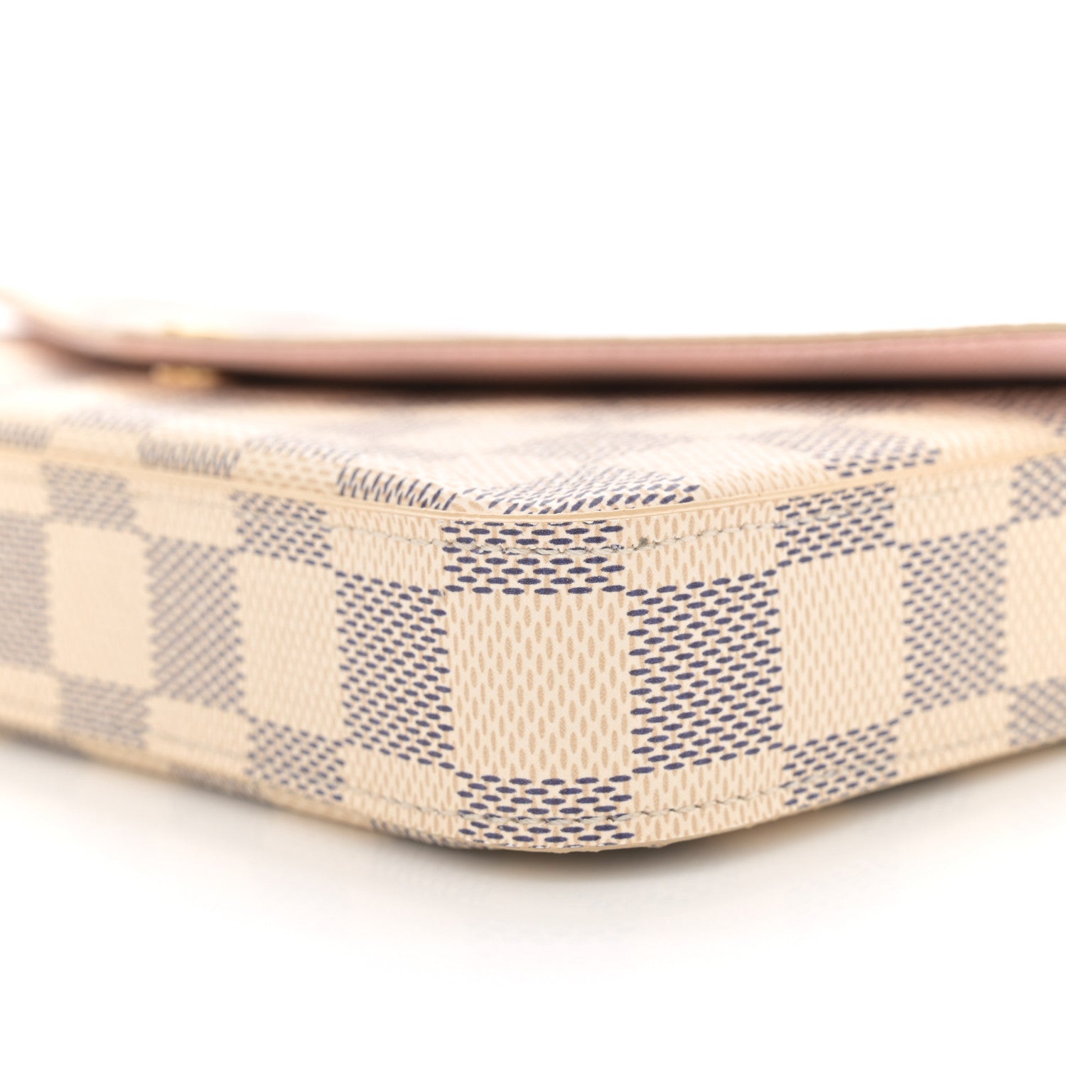 Louis Vuitton Damier Azur Pochette Felicie Chain Wallet Rose Ballerine 11 of 11