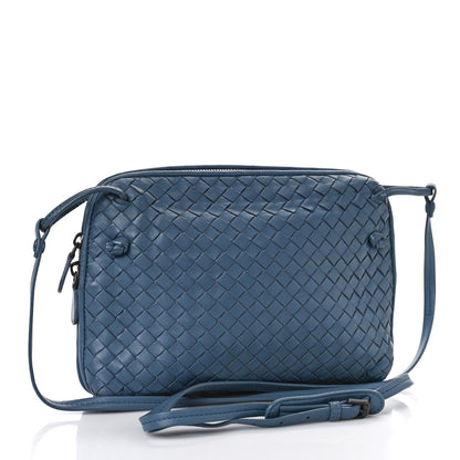 Bottega Veneta Nappa Intrecciato Nodini Crossbody Messenger Blue 2 of 7