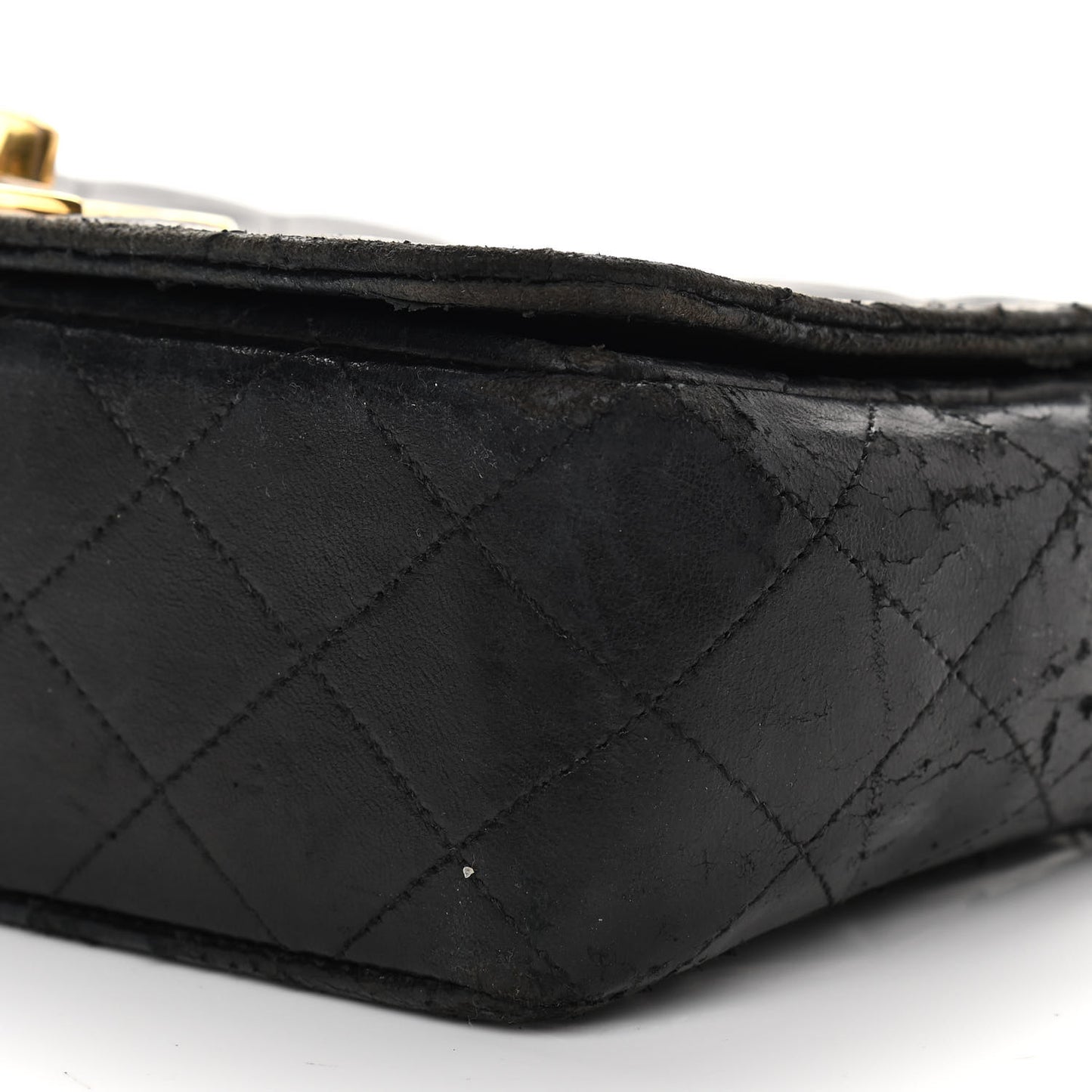 Lambskin Quilted Small Single Flap Black