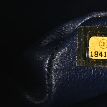 Chanel Lambskin Quilted Medium Double Flap Navy 7 of 10
