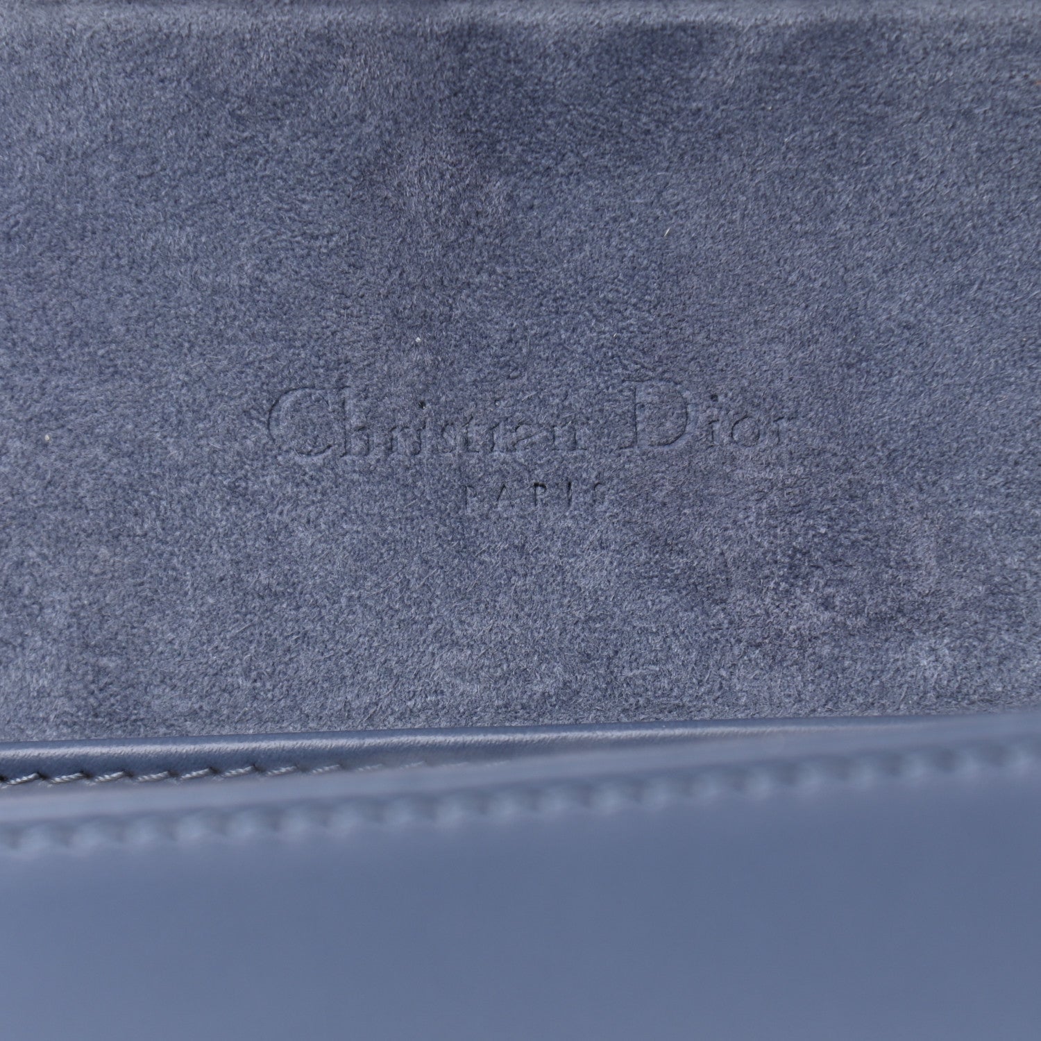 Christian Dior Calfskin Cannage Diamond Lady Dior Chain Wallet Blue 7 of 11