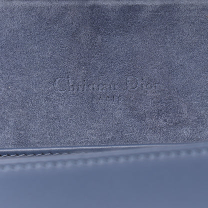 Christian Dior Calfskin Cannage Diamond Lady Dior Chain Wallet Blue 7 of 11