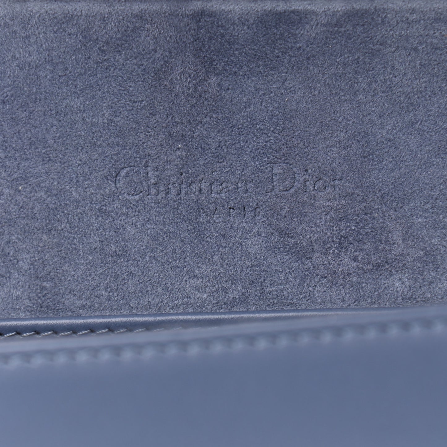 Calfskin Cannage Diamond Lady Dior Chain Wallet Blue