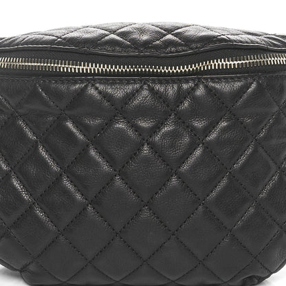 Chanel Calfskin Quilted Banane Waist Bag Fanny Pack Black 8 of 10