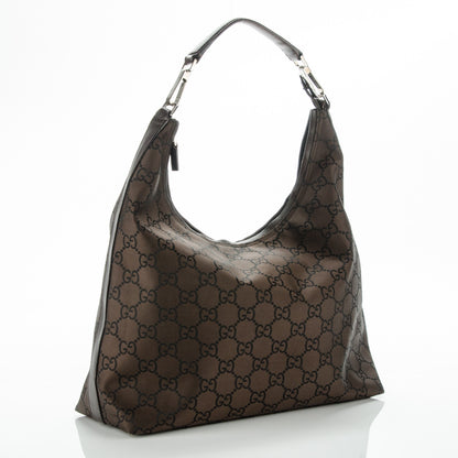 Gucci Nylon Monogram Large Hobo Brown 3 of 7