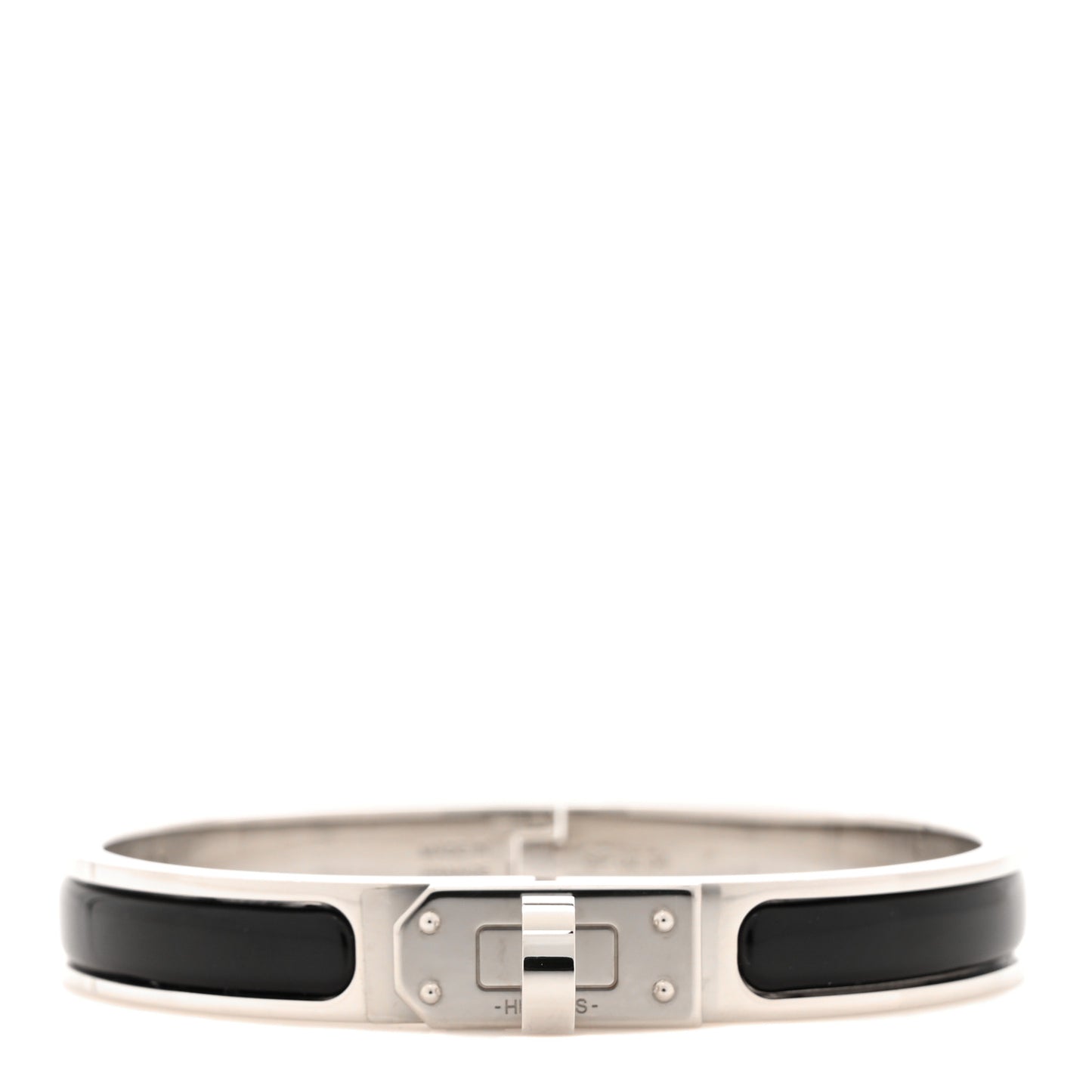 Enamel Mini Clic Kelly Bracelet PM Black