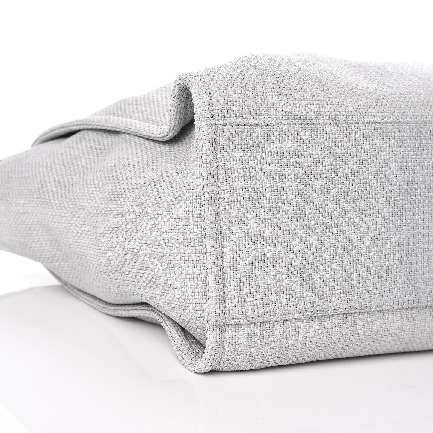 Woven Straw Raffia Deauville Large Tote Grey