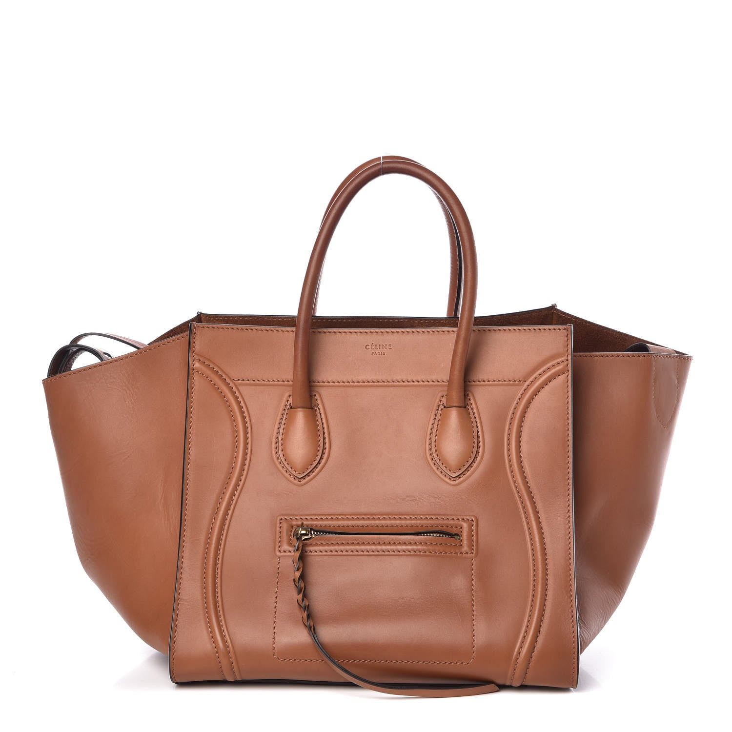 Celine Natural Calfskin Medium Phantom Luggage Tan 1 of 8