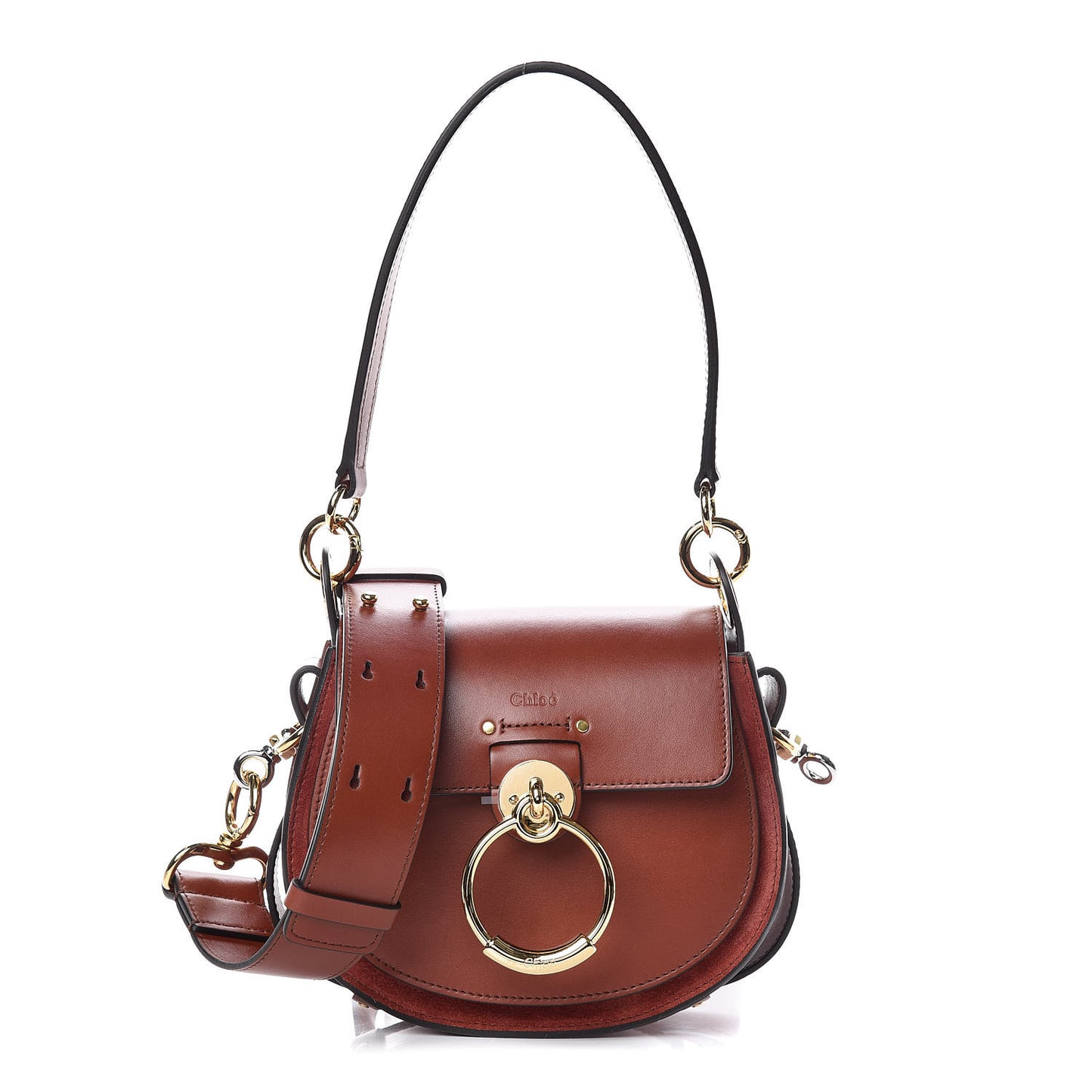 Calfskin Small Tess Bag Sepia Brown