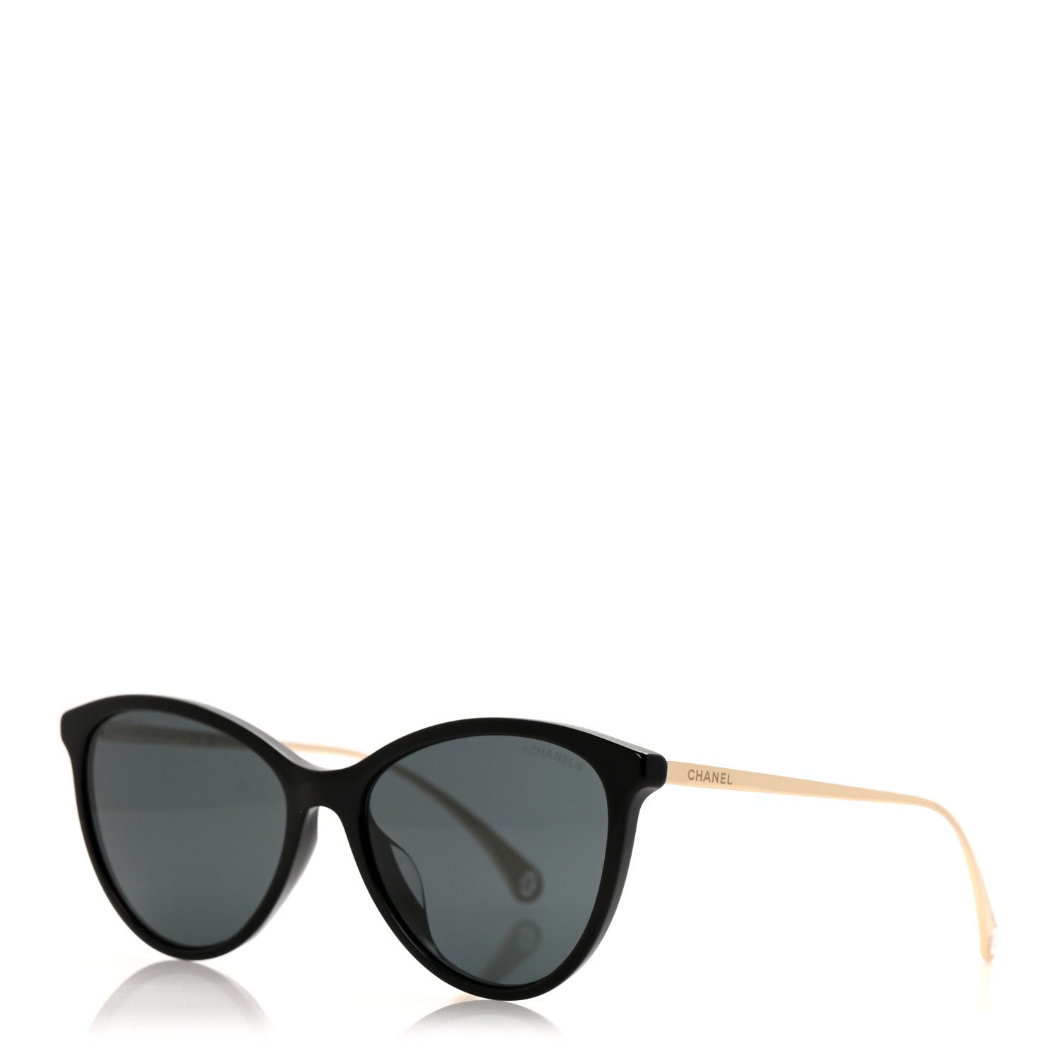 Chanel Acetate Metal Butterfly Sunglasses 5459-A Black Gold