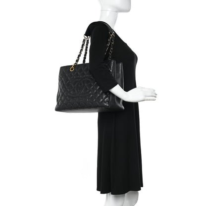 Chanel Caviar Quilted Grand Shopping Tote GST Black 2 of 11