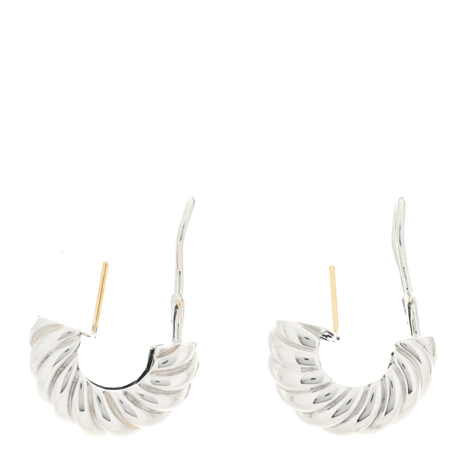 David Yurman Sterling Silver Cable Hoop Earrings 3 of 4
