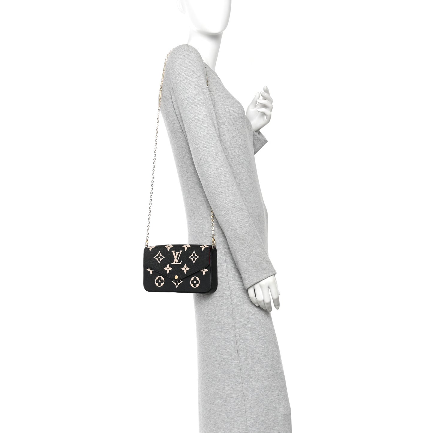 Empreinte Monogram Giant Felicie Pochette Black Beige