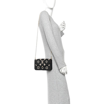 Louis Vuitton Empreinte Monogram Giant Felicie Pochette Black Beige 2 of 9