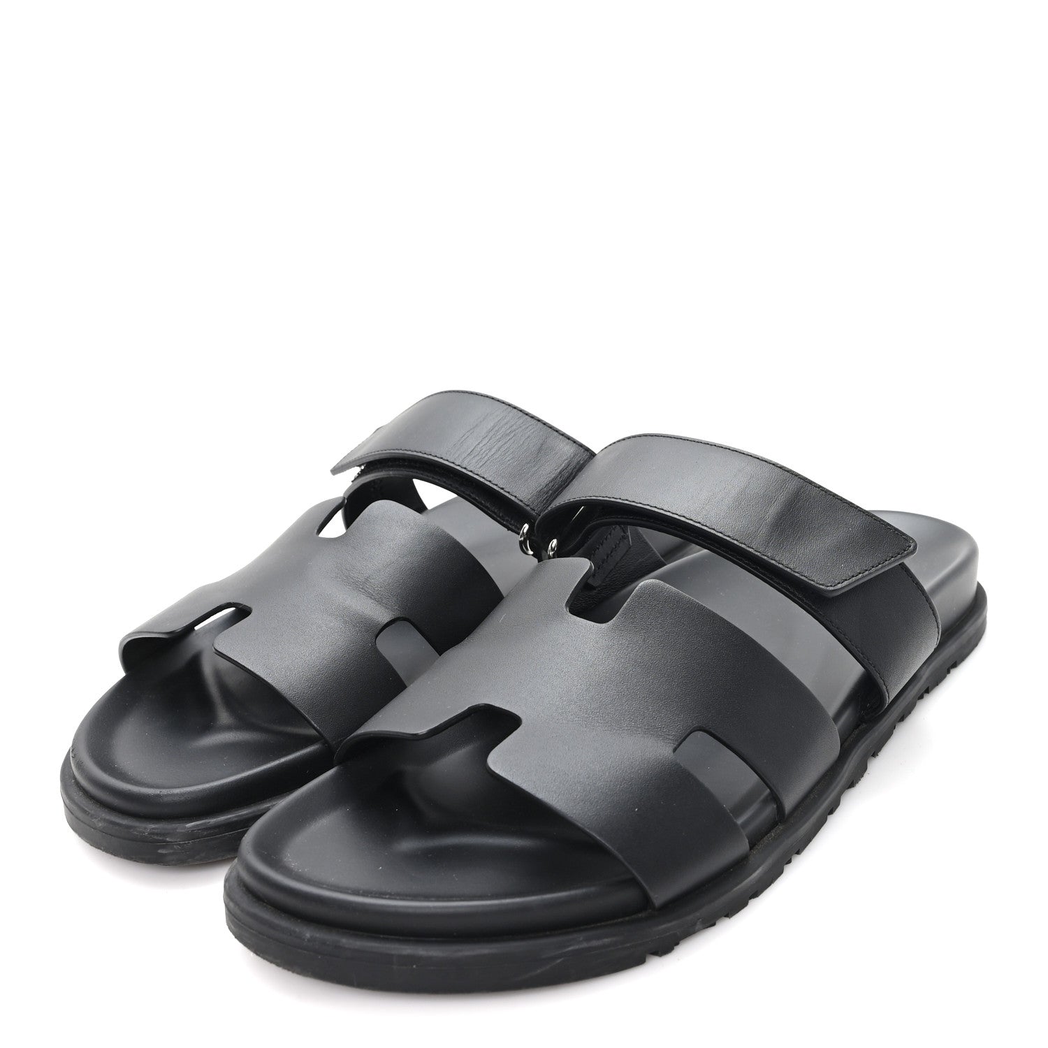 Hermes Calfskin Womens Chypre Sandals 41 Black 4 of 10