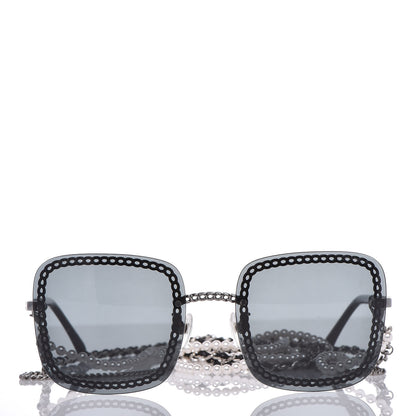 Chanel Chain Square Sunglasses 4244 Black 3 of 9