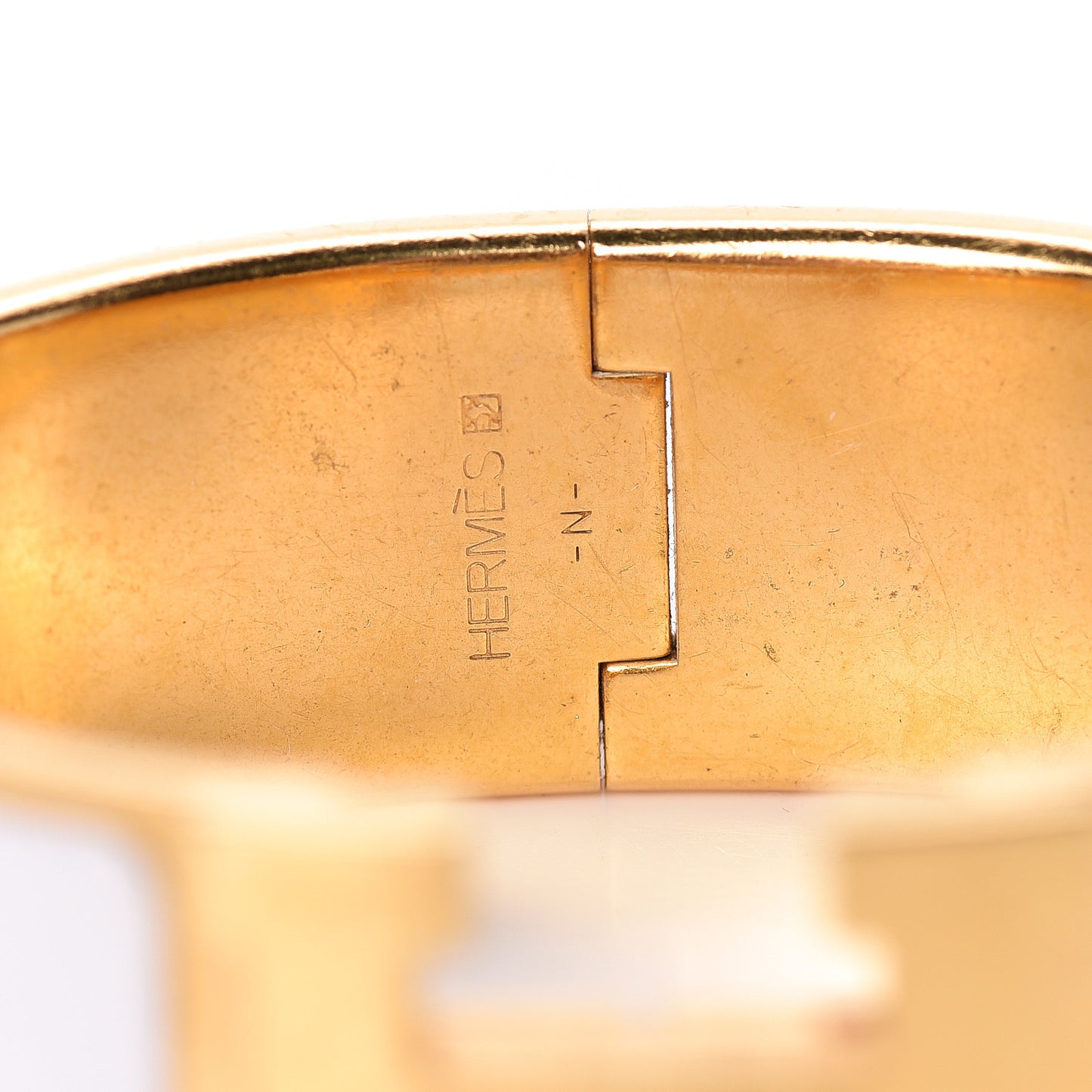 Enamel Wide Clic Clac H Bracelet PM White
