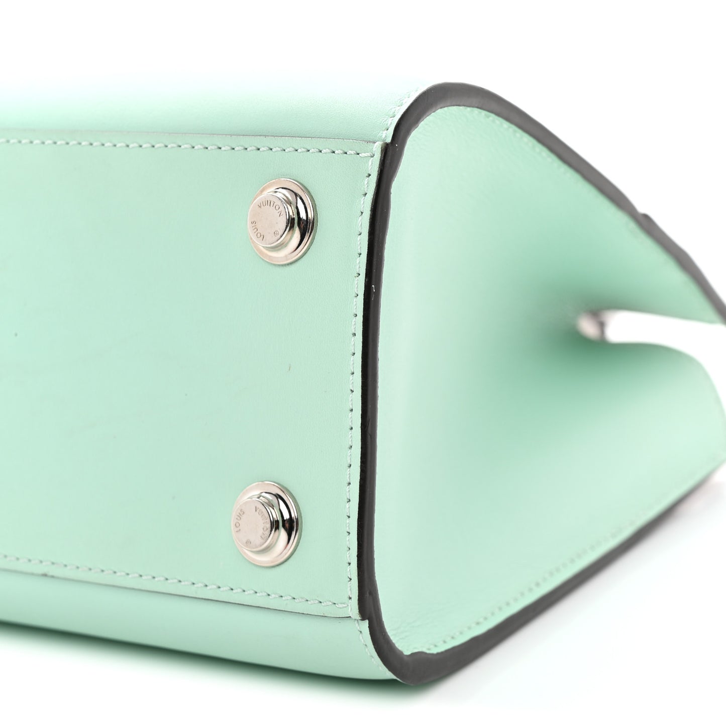 Calfskin City Steamer Mini Gris Burgundy Light Green