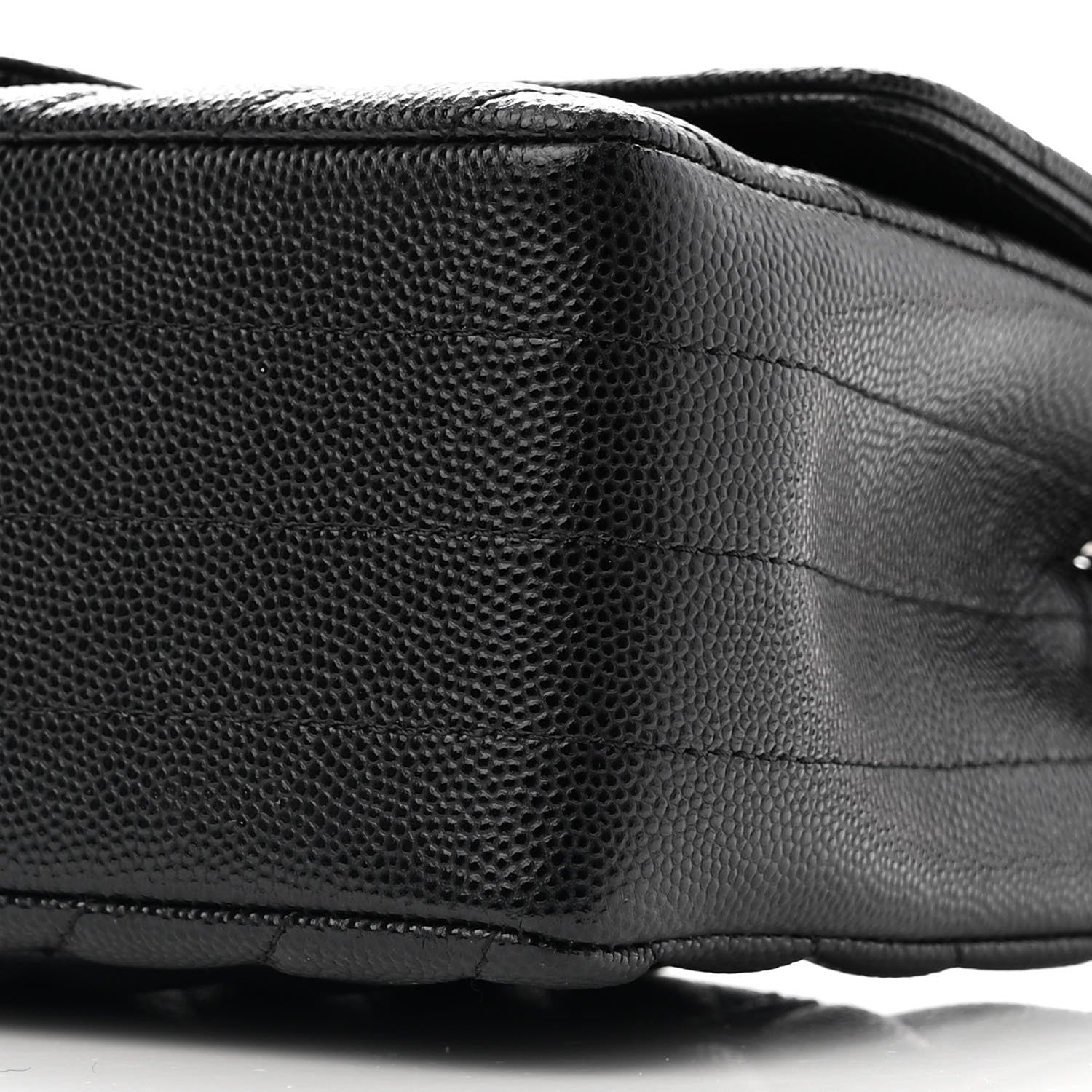 Chanel Caviar Chevron Quilted Mini Rectangular Flap Black 10 of 11
