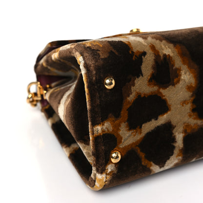 Dolce & Gabbana Velvet Giraffe Printed Welcome Satchel Multicolor 7 of 8