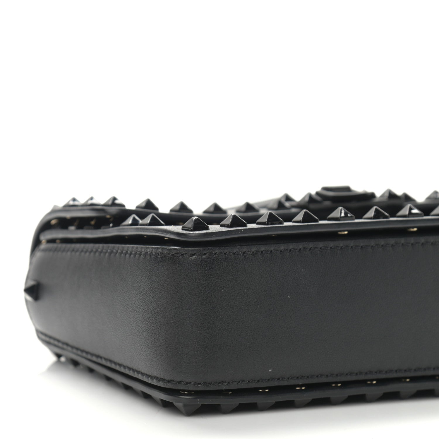 Valentino Garavani Vitello Monochrome Rockstud Flip Lock Bag Black 9 of 15