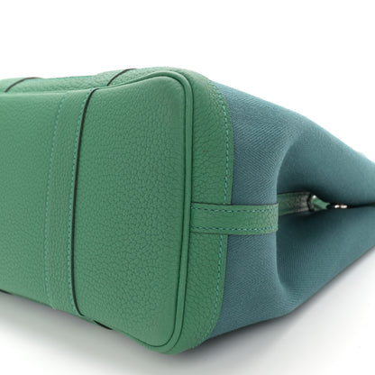 Hermes Toile Negonda Garden Party Tote 30 TPM Vert Bosphore Vert Vertigo 9 of 11