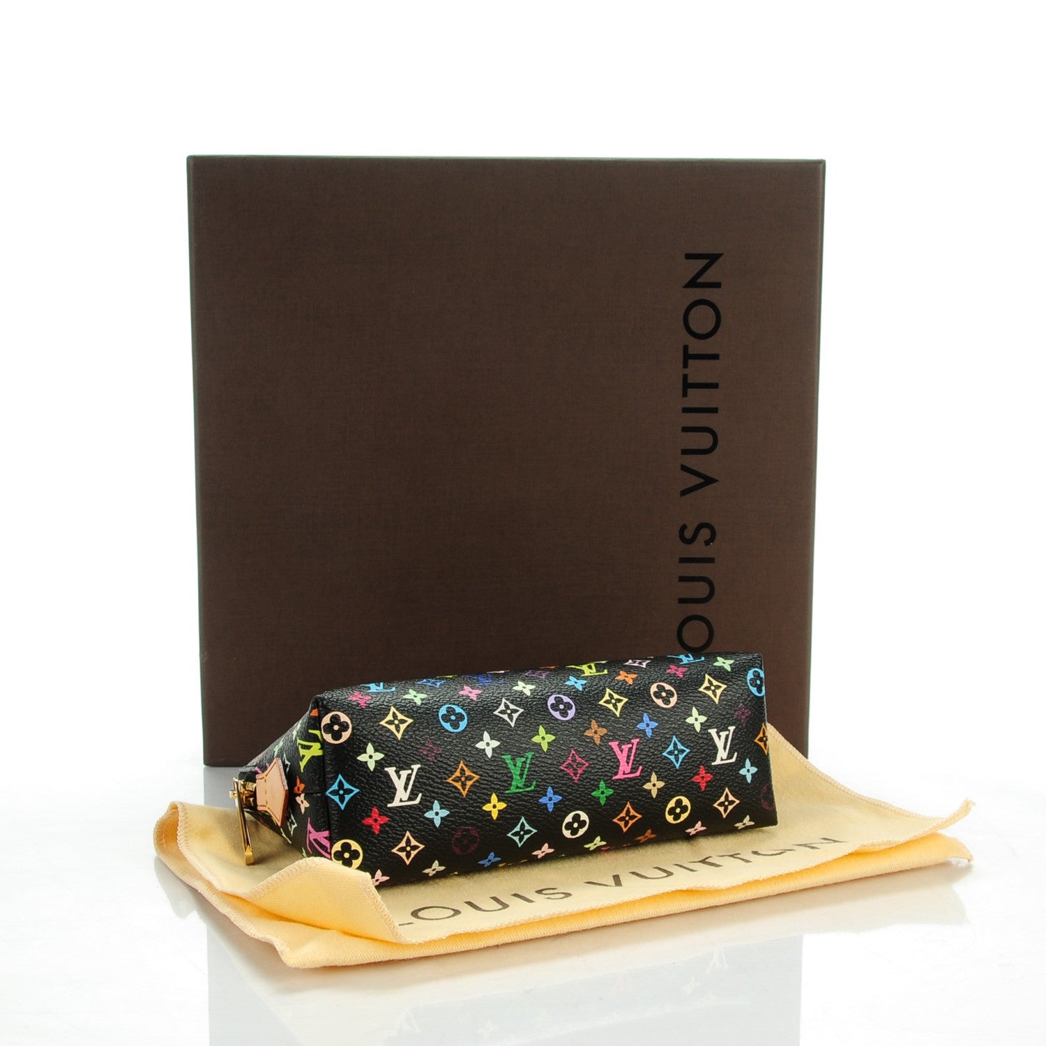 Louis Vuitton Monogram Multicolor Cosmetic Pouch Black Grenade 4 of 7
