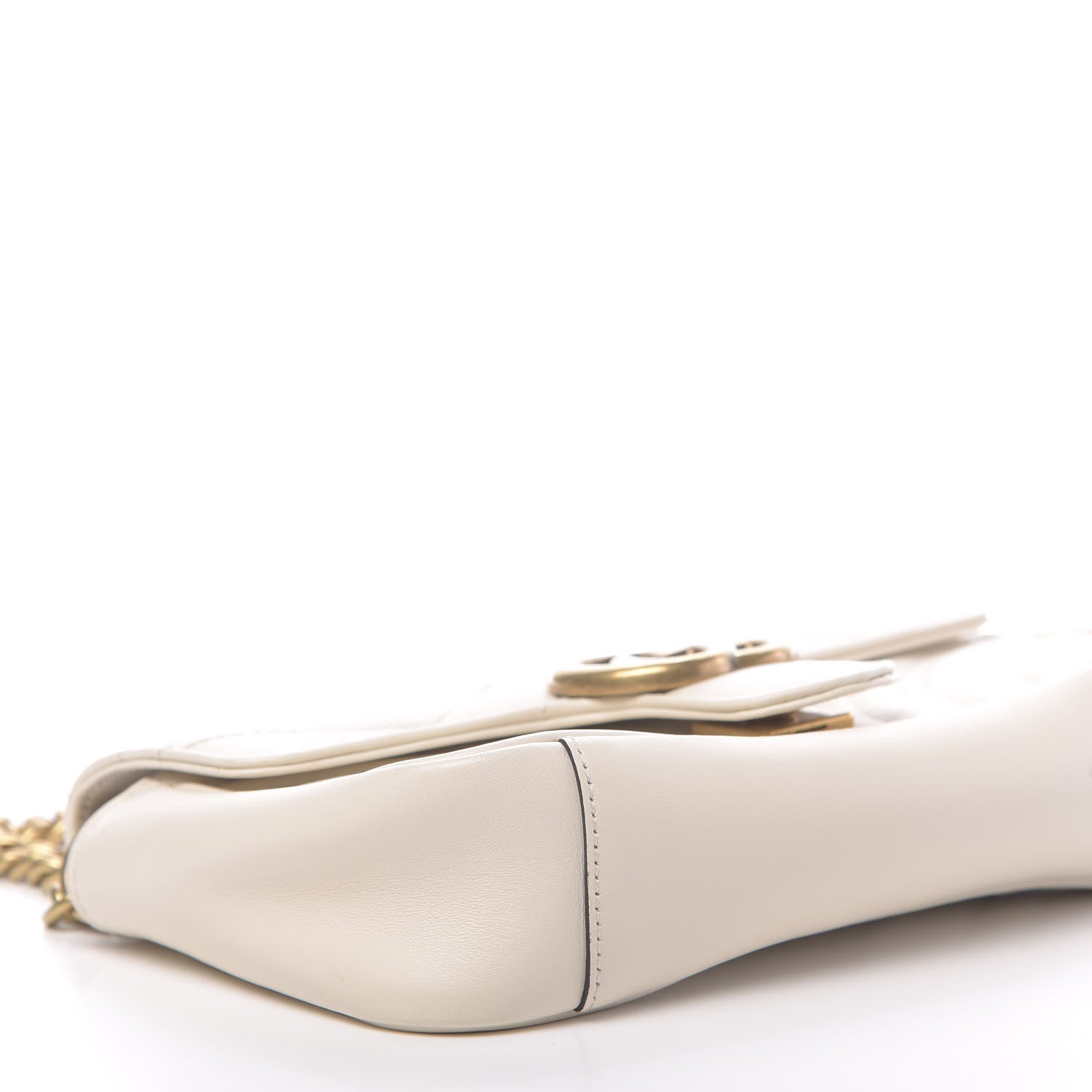 Gucci Calfskin Matelasse Mini GG Marmont Shoulder Bag White 9 of 11