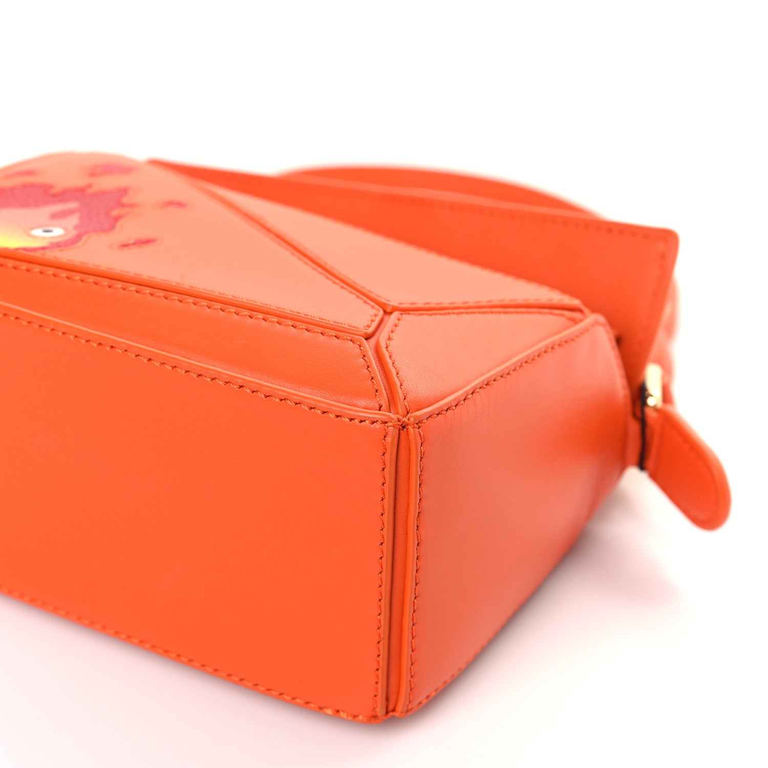 Loewe X HOWLS MOVING CASTLE Satin Calfskin Mini Calcifer Puzzle Orange 8 of 8