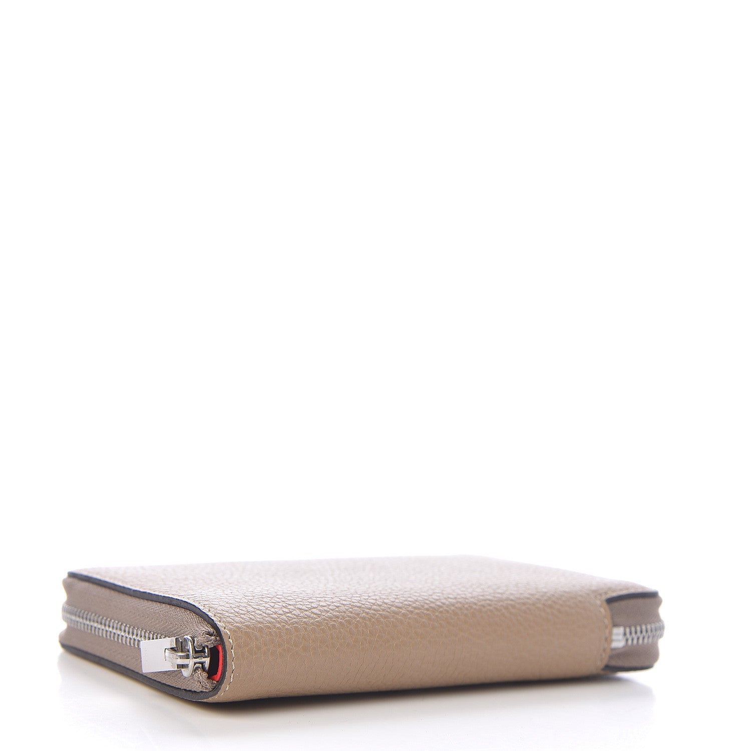 Celine Drummed Calfskin Medium Zip Around Multifunction Wallet Dune 4 of 7