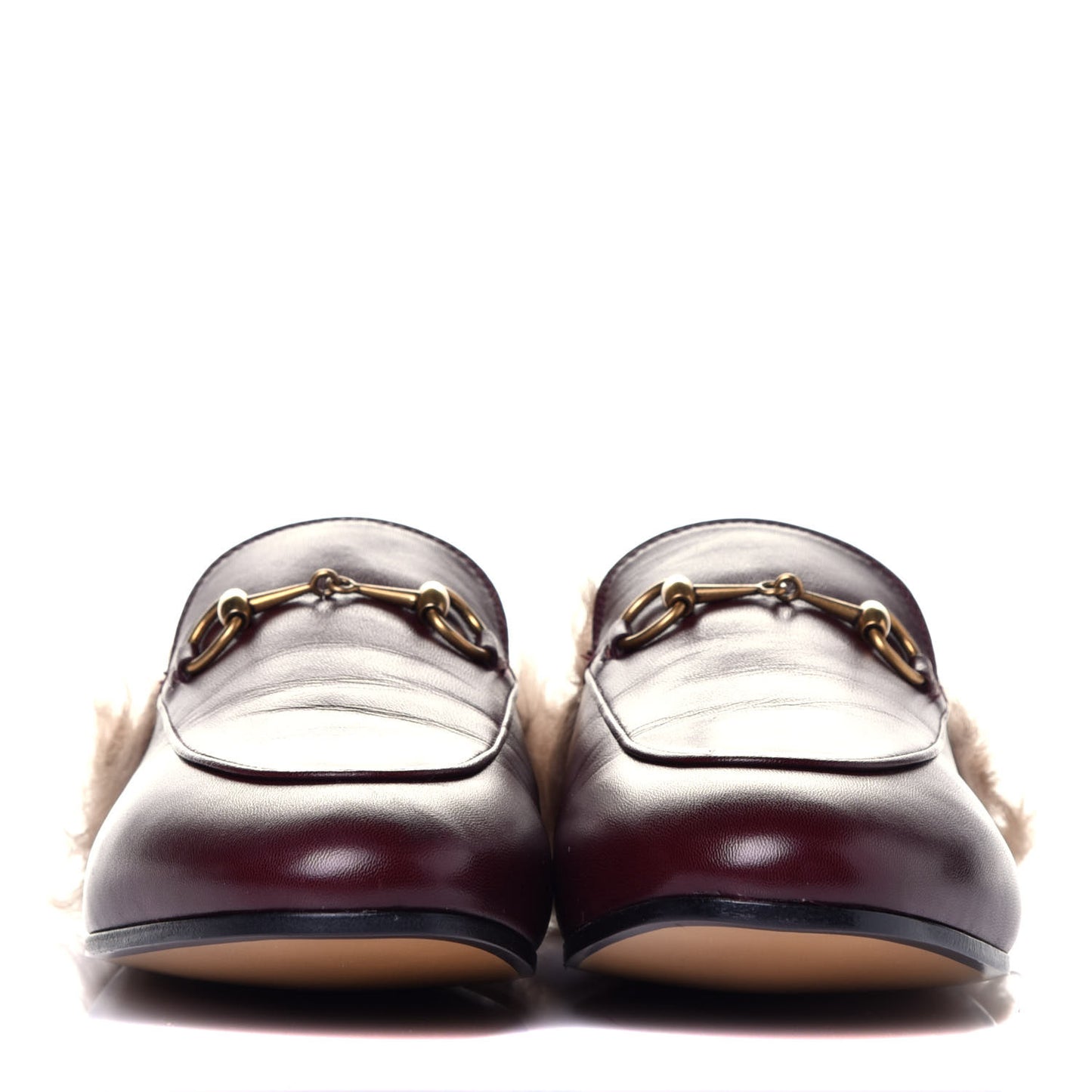 Malaga Kid Fur Womens Princetown Slippers 39 Vintage Bordeaux