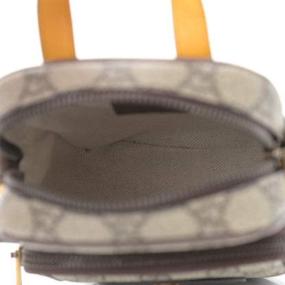 Gucci GG Supreme Monogram Mini Neo Vintage Double Zip Messenger Bag Beige New Acero Crop 5 of 10