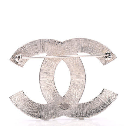 Chanel Baguette Crystal CC Brooch Silver 3 of 5