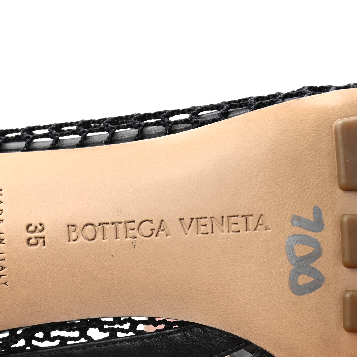 Bottega Veneta Mesh Nappa Chunky Chain Sandals 35 Black 6 of 8