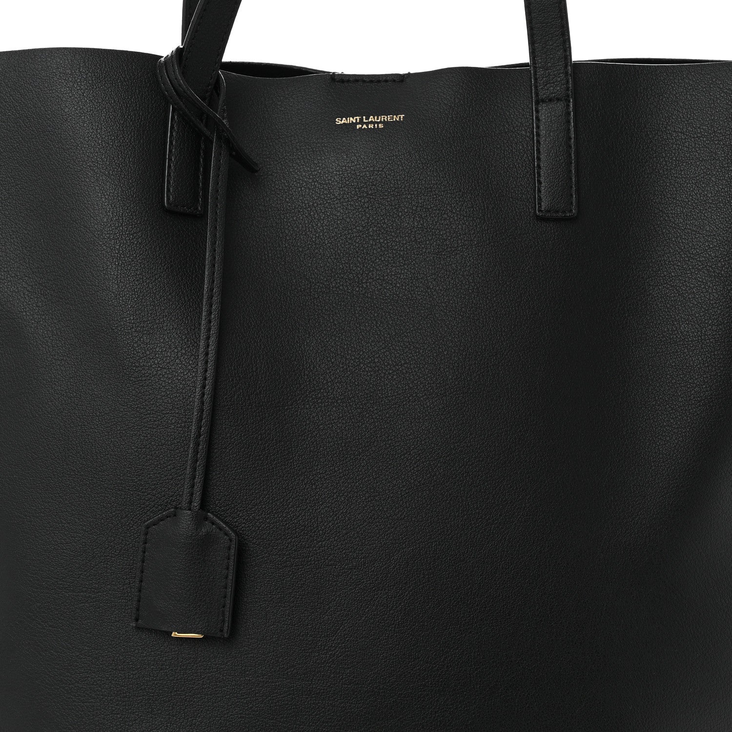 Saint Laurent Calfskin Medium Shopping Tote Black 9 of 15