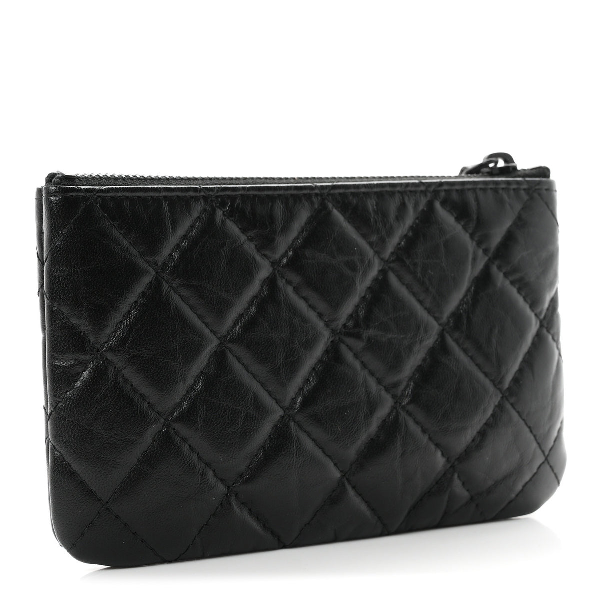 Aged Calfskin Quilted Small Reissue Cosmetic Case So Black