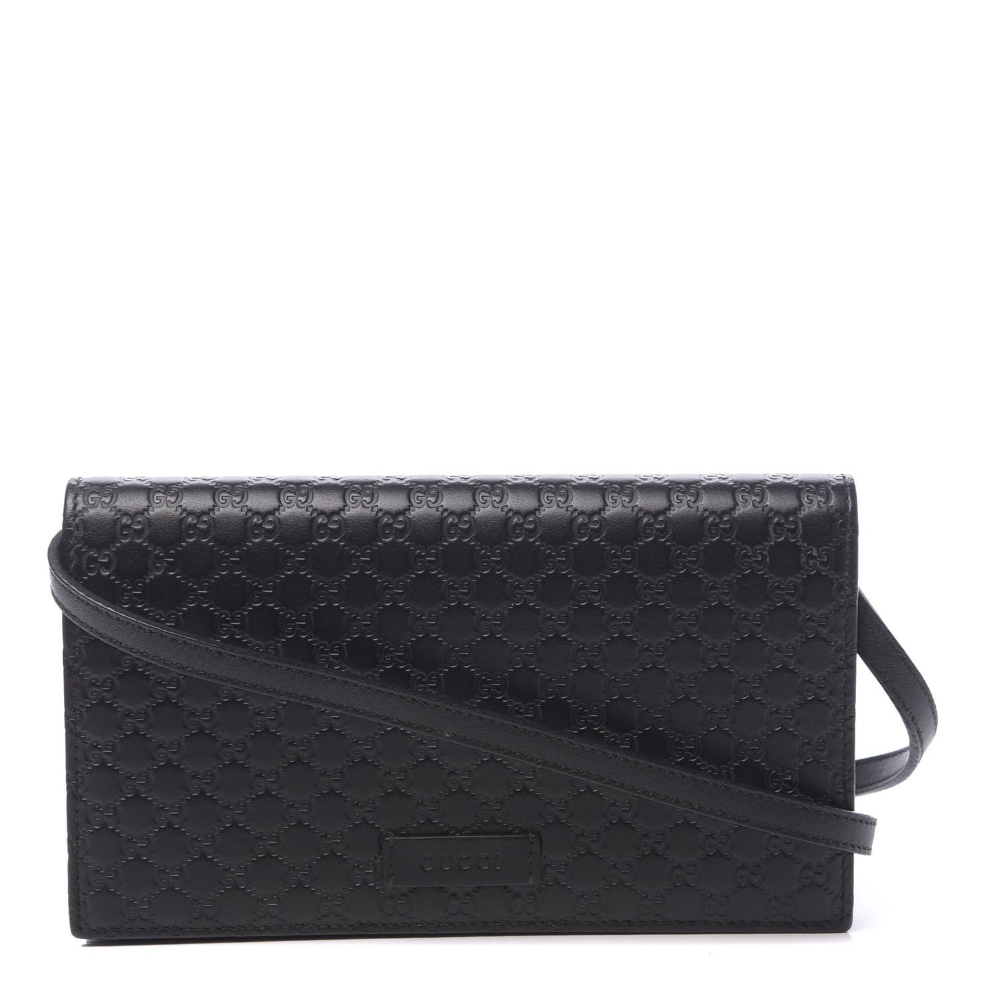Microguccissima Crossbody Wallet Black