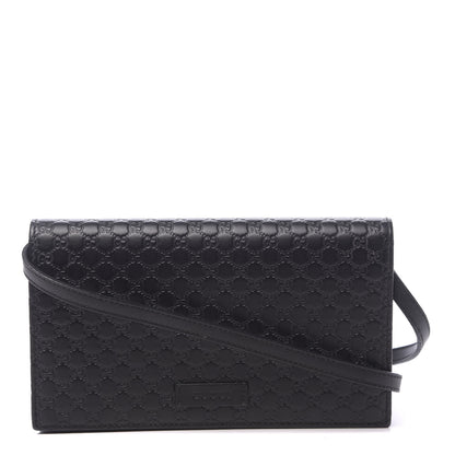 Gucci Microguccissima Crossbody Wallet Black 1 of 10