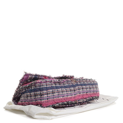 Chanel Tweed Jumbo Double Flap Pink 4 of 8